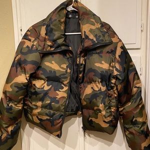 Camo Puffer Jacket